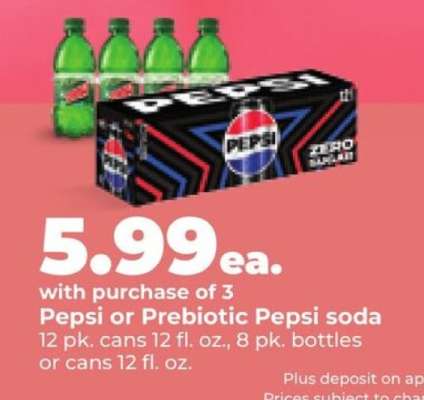 Pepsi or Prebiotic Pepsi soda