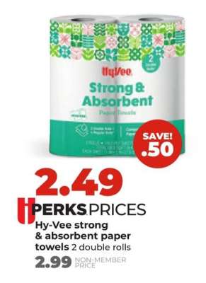 Hy-Vee strong & absorbent paper towels