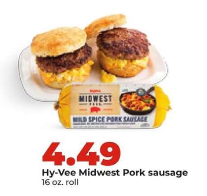 Hy-Vee Midwest Pork sausage
