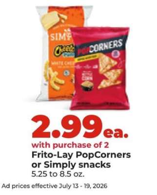 Frito-Lay PopCorners or Simply snacks