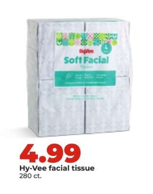 Hy-Vee facial tissue