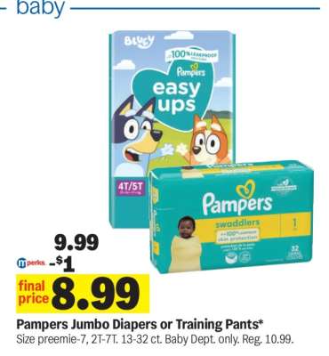 Pampers Jumbo Diapers Or Training Pants