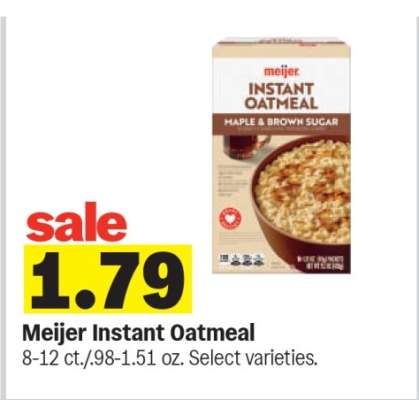 Meijer Instant Oatmeal