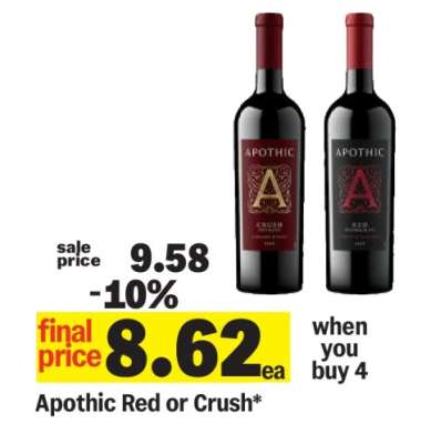 Apothic Red or Crush*