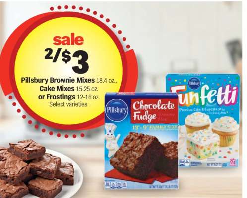 Pillsbury Brownie Mixes, Cake Mixes, or Frostings