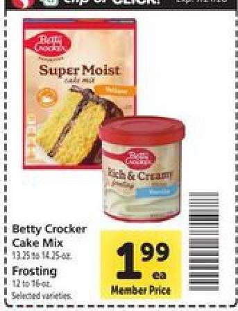 Betty Crocker Cake Mix & Frosting