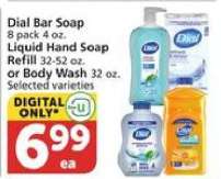 Dial Bar Soap, Liquid Hand Soap Refill, or Body Wash