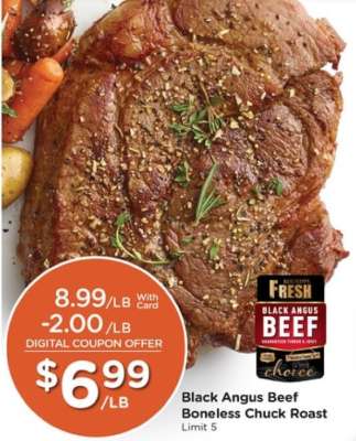 Black Angus Beef Boneless Chuck Roast