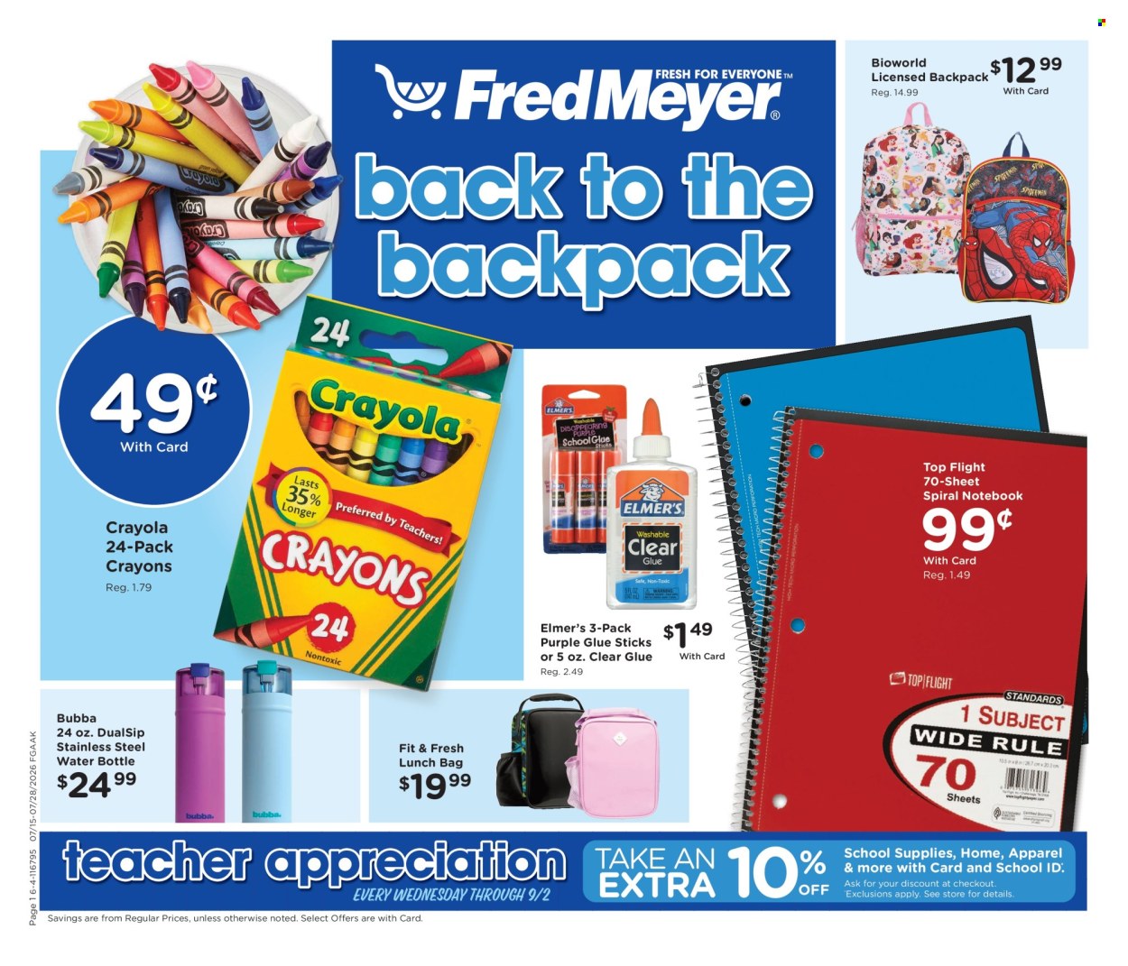 Fred Meyer ad - 07/15/2026 - 07/28/2026. Page 1