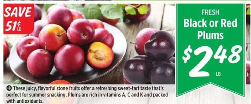 Black or Red Plums