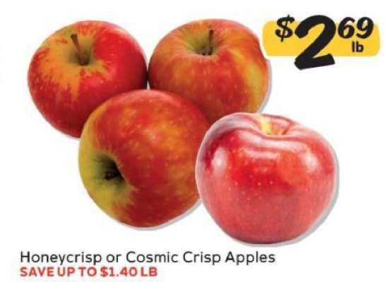 Honeycrisp or Cosmic Crisp Apples