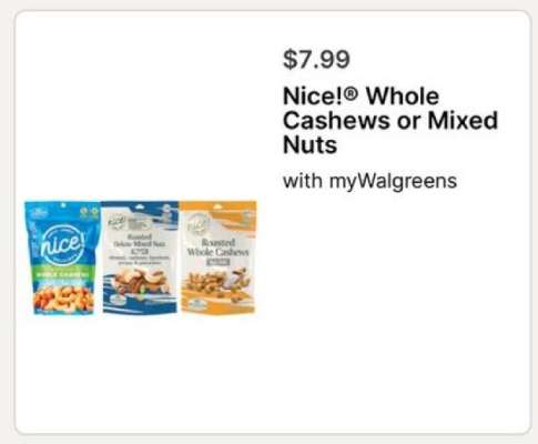 Nice!® Whole Cashews or Mixed Nuts