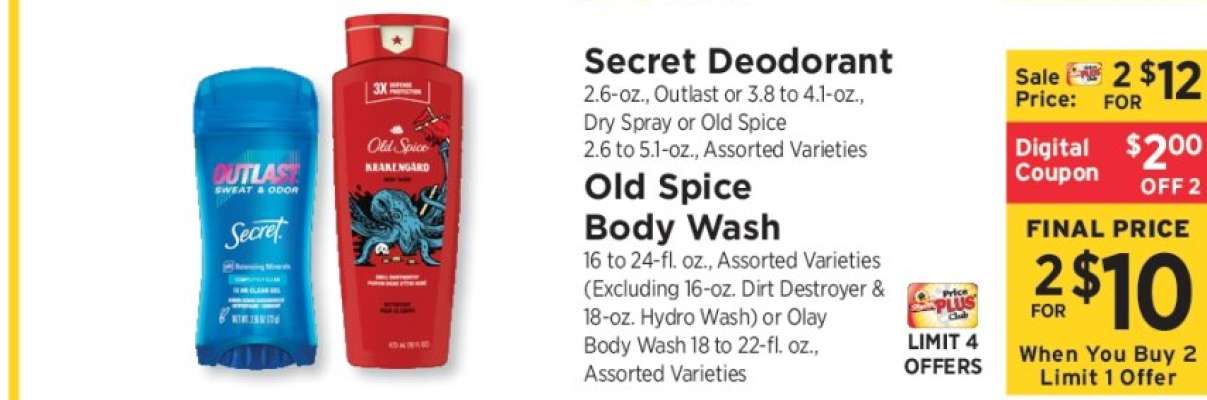 Secret Deodorant & Old Spice Body Wash
