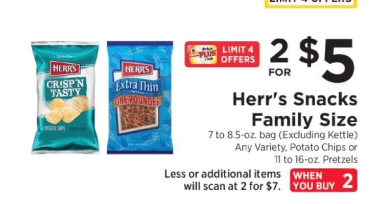 Herr's Snacks Family Size
