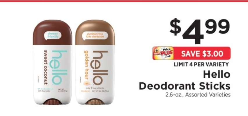 Hello Deodorant Sticks