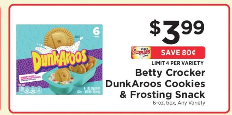 Betty Crocker DunkAroos Cookies & Frosting Snack