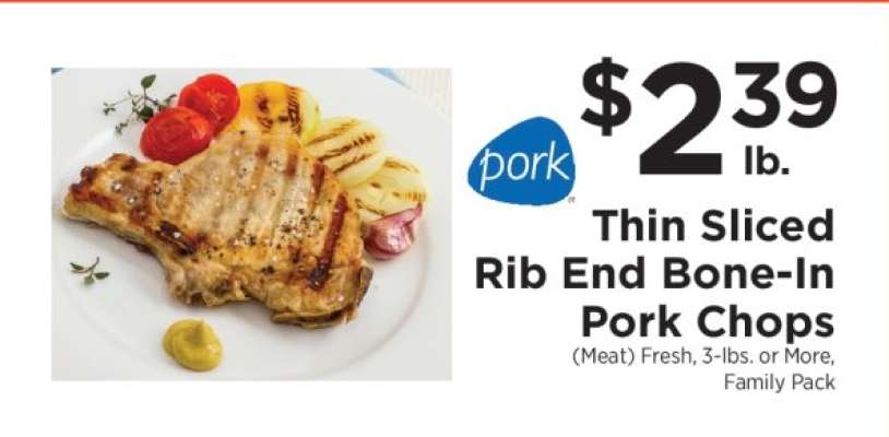 Thin Sliced Rib End Bone-In Pork Chops