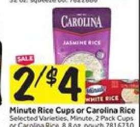Minute Rice Cups or Carolina Rice