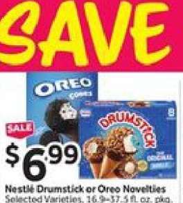Nestlé Drumstick or Oreo Novelties
