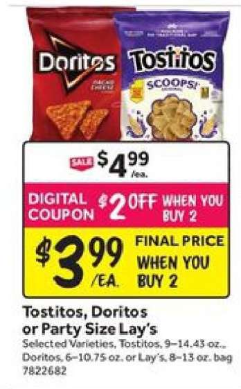 Tostitos, Doritos or Party Size Lay's