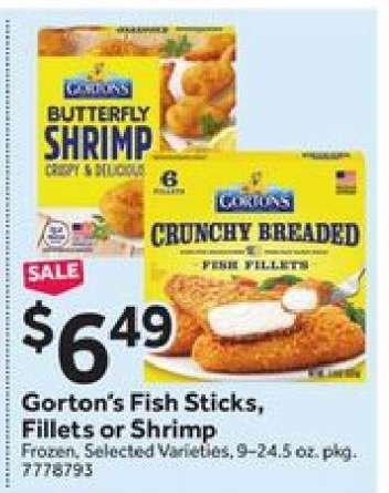 Gorton's Fish Sticks, Fillets or Shrimp
