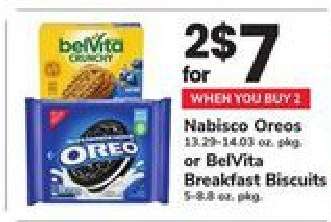 Nabisco Oreos or BelVita Breakfast Biscuits