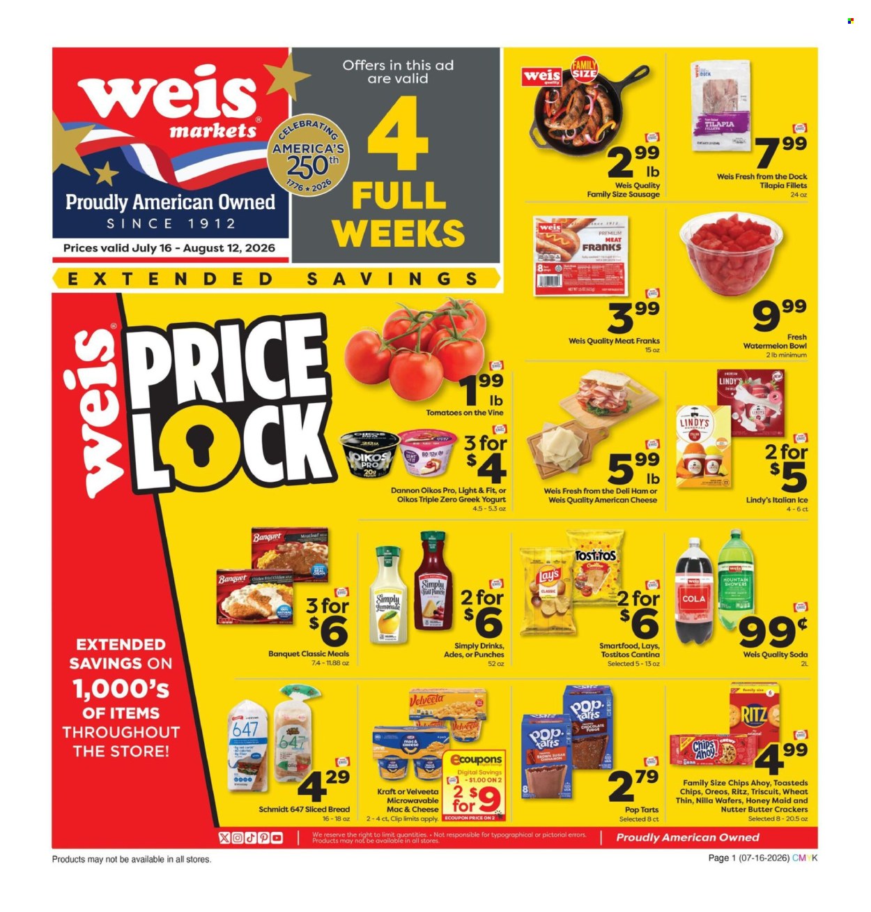 Weis ad - 07/16/2026 - 08/12/2026. Page 1
