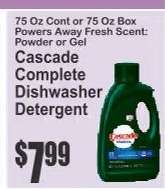 Cascade Complete Dishwasher Detergent