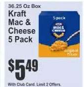Kraft Mac & Cheese 5 Pack