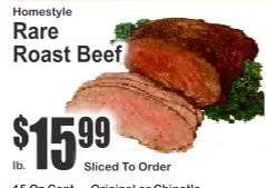 Homestyle Rare Roast Beef