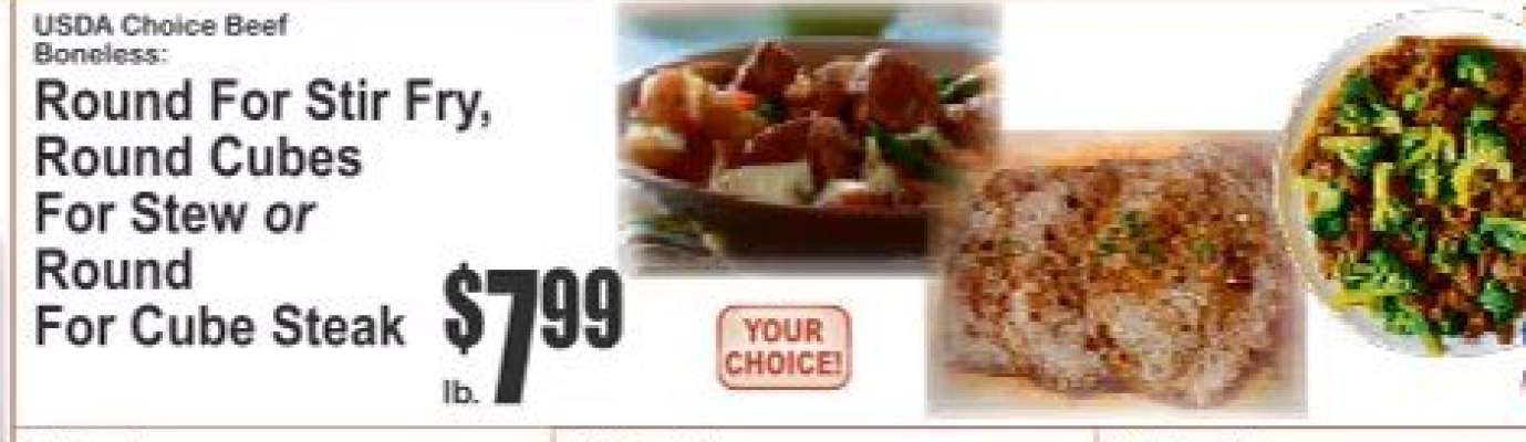 USDA Choice Beef Boneless