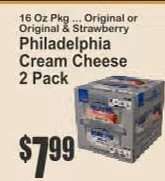 Philadelphia Cream Cheese 2 Pack