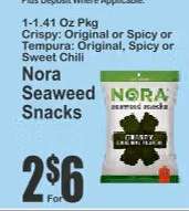 Nora Seaweed Snacks