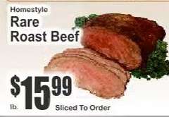 Homestyle Rare Roast Beef