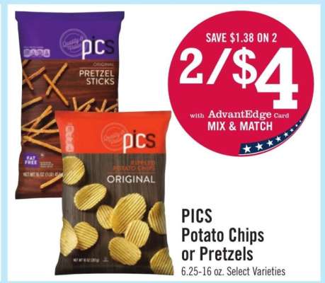 PICS Potato Chips or Pretzels