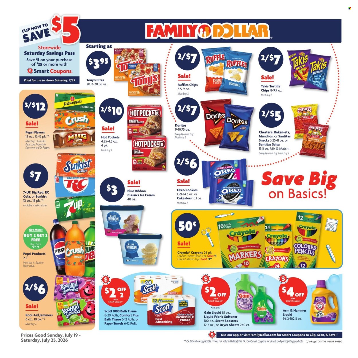 Family Dollar ad - 07/19/2026 - 07/25/2026. Page 1