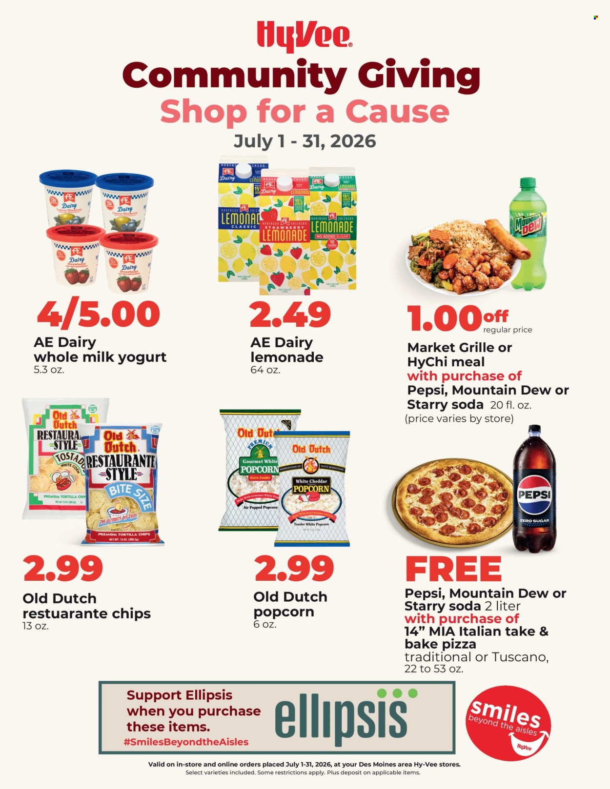Hy-Vee ad - 07/01/2026 - 07/31/2026. Page 1