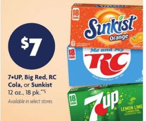 7•UP, Big Red, RC Cola, or Sunkist