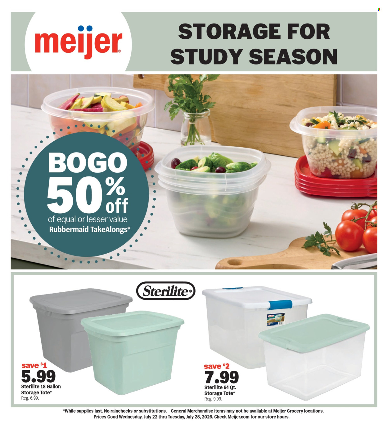 Meijer ad - 07/22/2026 - 07/28/2026. Page 1