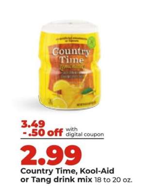 Country Time, Kool-Aid or Tang Drink Mix