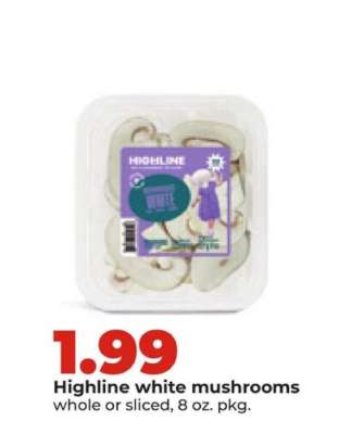 Highline white mushrooms