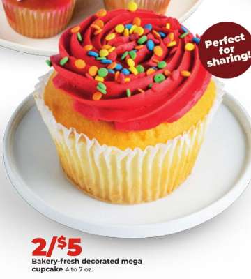 Bakery-fresh decorated mega cupcake