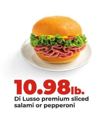 Di Lusso premium sliced salami or pepperoni
