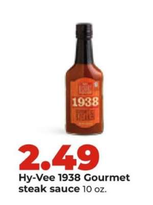 Hy-Vee 1938 gourmet steak sauce