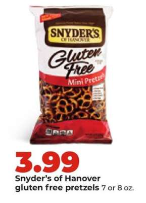 Snyder’s of Hanover gluten free pretzels