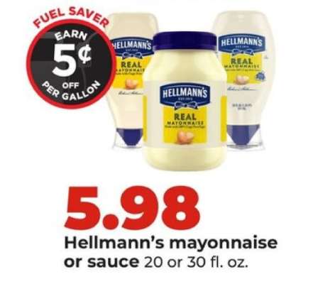 Hellmann’s mayonnaise or sauce