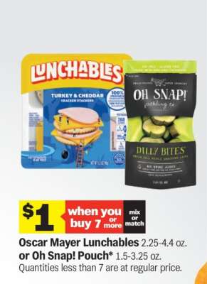 Oscar Mayer Lunchables or Oh Snap! Pouch