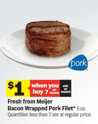 Fresh from Meijer Bacon Wrapped Pork Filet