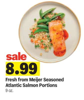 Fresh from Meijer Seasoned Atlantic Salmon Portions