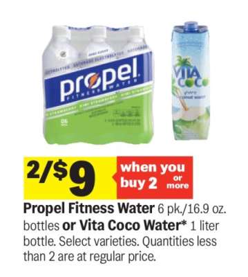 Propel Fitness Water or Vita Coco Water
